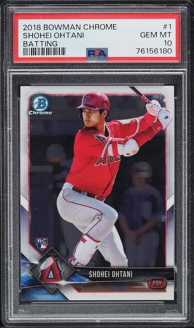 2018 Bowman Chrome Batting Shohei Ohtani ROOKIE #1 PSA 10 GEM MINT