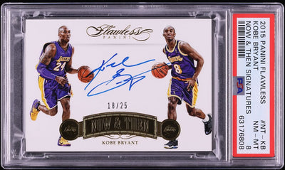 2015 Panini Flawless Now & Then Kobe Bryant AUTO /25 #NT-KB PSA 8 NM-MT