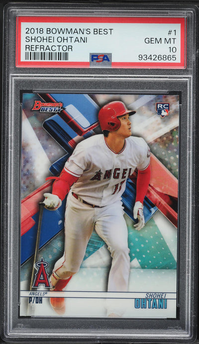 2018 Bowman's Best Refractor Shohei Ohtani ROOKIE #1 PSA 10 GEM MINT