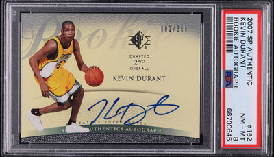 2007 SP Authentic Kevin Durant ROOKIE AUTO /399 #152 PSA 8 NM-MT